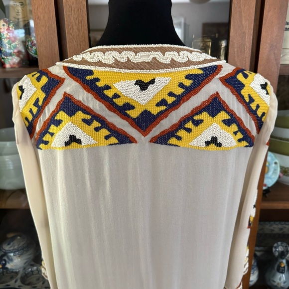 Diane von Furstenberg Beaded Cropped Silk Dinner Jacket - Picture 7 of 12